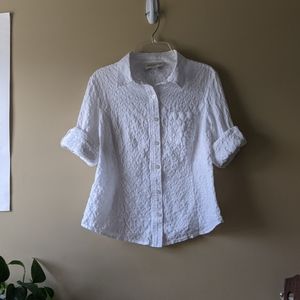 3/$30 Jones New York White Button Down Shirt